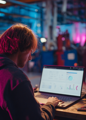 rarebitbunnies_a_man_sitting_at_a_desk_in_a_car_garage_with_h_036dc8f6-d368-490c-917e-2ae42d681f07_0